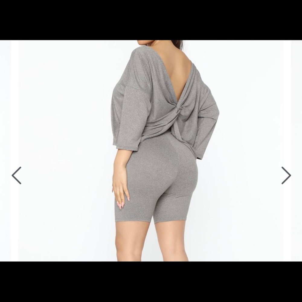 Comfort grey short set from Fashion nova